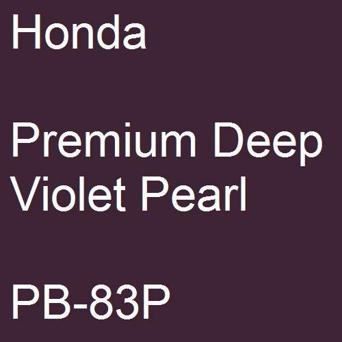 Honda, Premium Deep Violet Pearl, PB-83P.